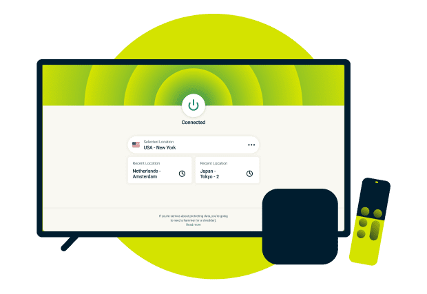 Logg inn hos ExpressVPN Logg inn på VPN-appen for Apple TV med ExpressVPN-innloggingen din. Koble til en server på ønsket lokasjon og strøm i vei.