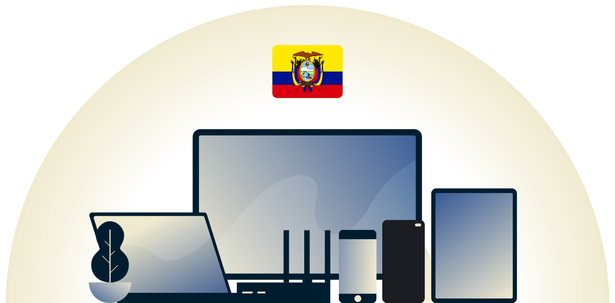 Unser Ecuador-VPN sch&uuml;tzt eine Vielzahl von Ger&auml;ten.