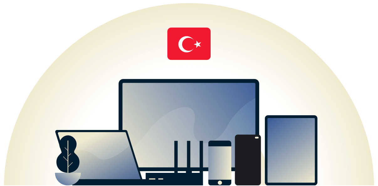 VPN for Tyrkia som beskytter en rekke enheter.