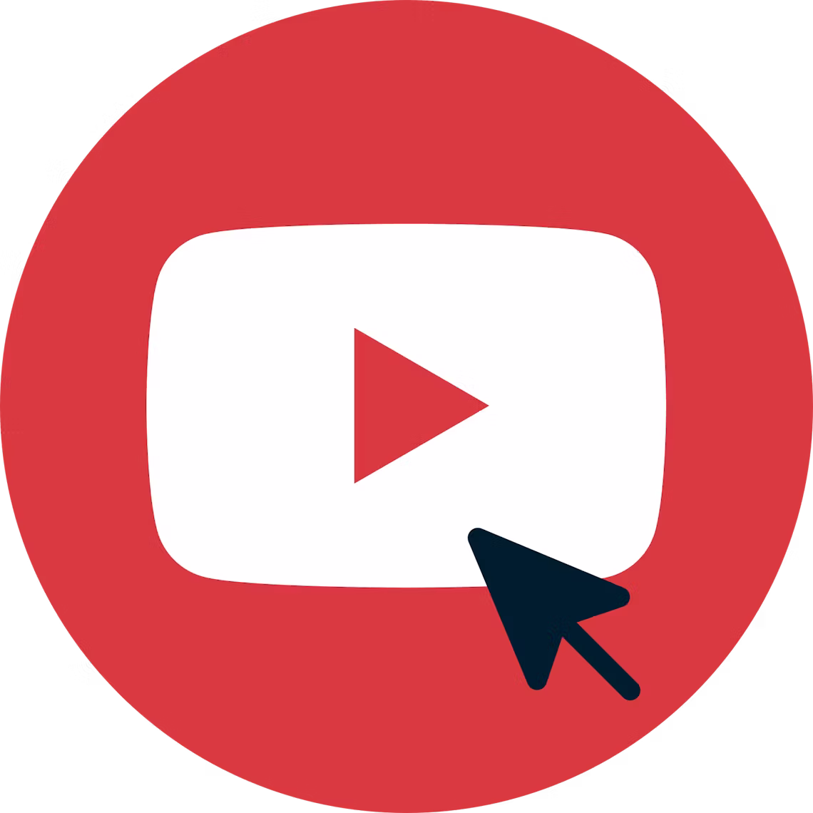 Mark&oslash;r over YouTube Subscribe-knapp.